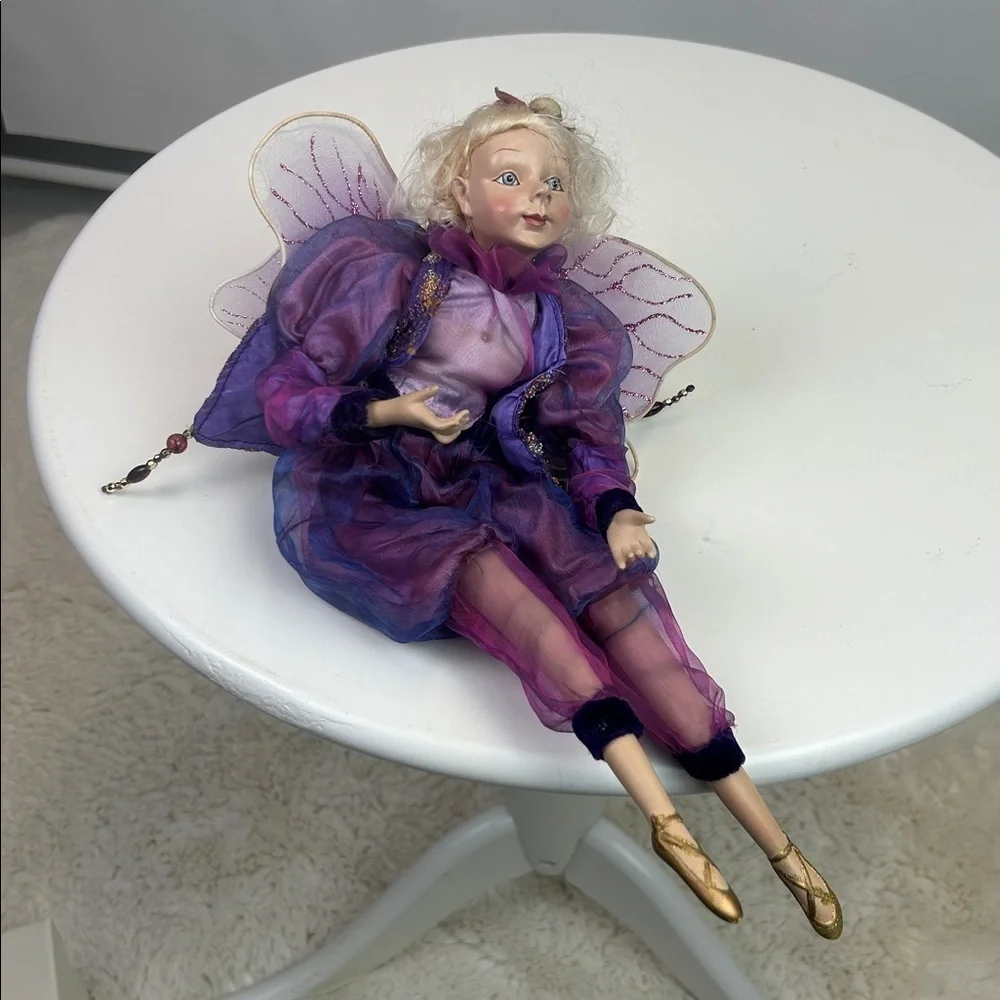 Vintage Winward Purple Fairy Doll Hanging Magical Elf   Holidays